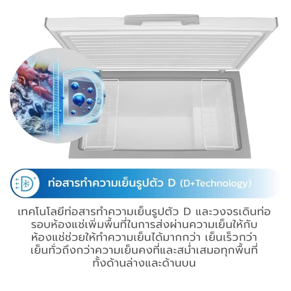 ตู้แช่แข็ง MIDEA รุ่น MDRC284FEG01TH (WHITE) ความจุ 198 ลิตร ขนาด 7 Q (ขาว)_8
